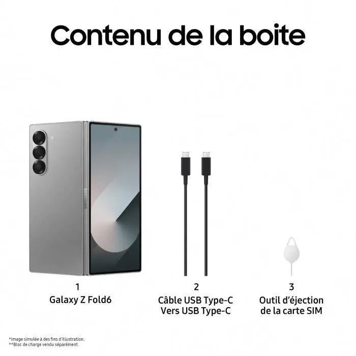 Samsung Galaxy Z Fold6 Smartphone 256 Go Gris